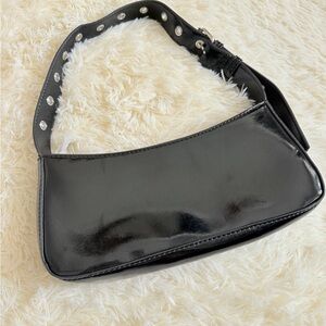 Black Leather Women's Shoulder Bag